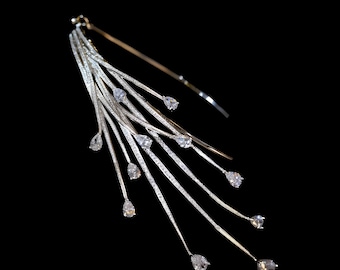 Princess Charlene The Diamond Foam Tiara Monaco CZ Simulated Diamond Royal Wedding Crown Hair Accessories Silver Crystal Bridal Headpiece