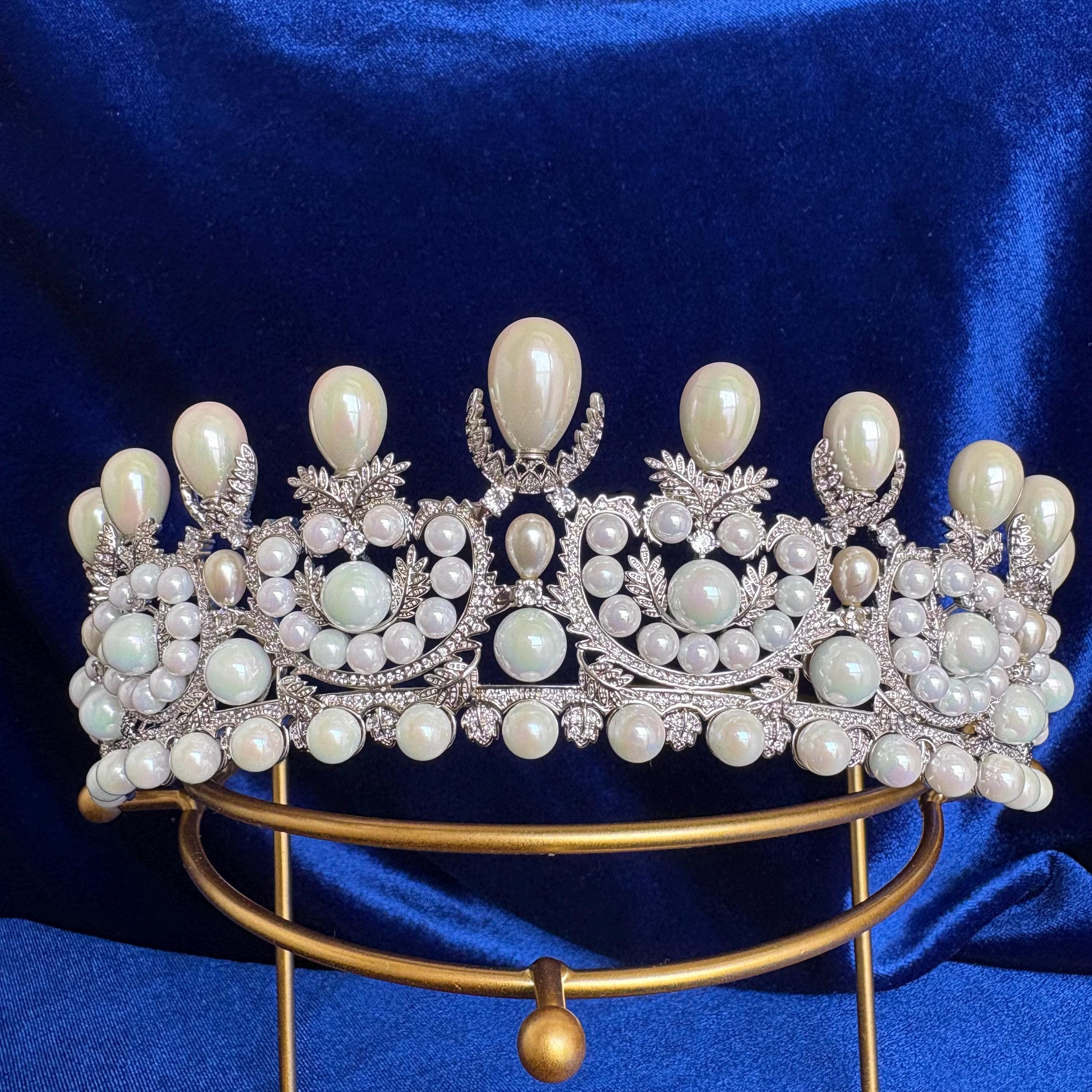 Empress Eugenie's Pearl Royal Tiara Princess Queen Baroque Vintage