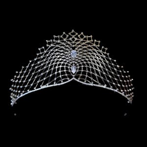 Princess Victoria Romanovna's Tiara Russian Royal Wedding Crown Luxury Modern Minimal Dazzling Elegant Handmade CZ Bridal Tiara Headpiece