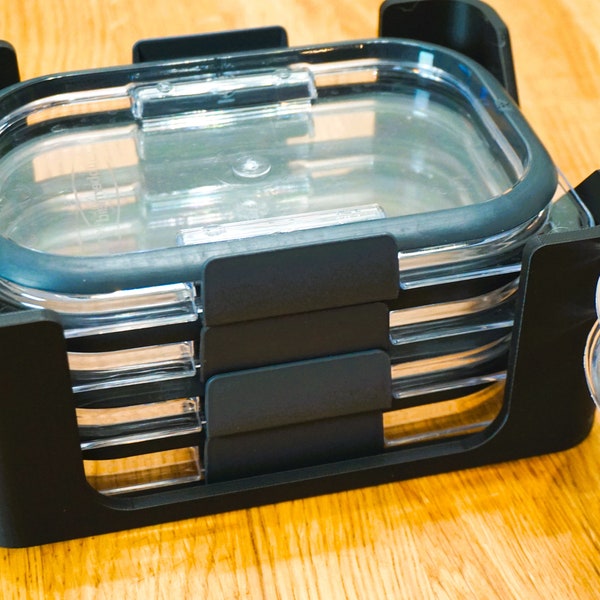 3.2 or 4.7 Cup Rubbermaid Brilliance Lid Holder, Holds 4 Lids