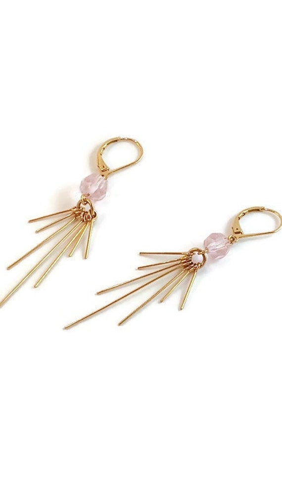 Vintage Gold Burst Earrings by Designer Cookie Lee