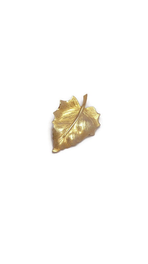 Vintage Fall Autumn Leaf Brooch - image 10
