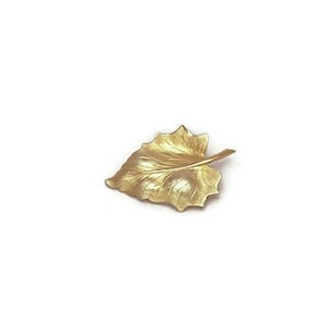 Vintage Fall Autumn Gold Leaf Brooch, Gift for Someone Special