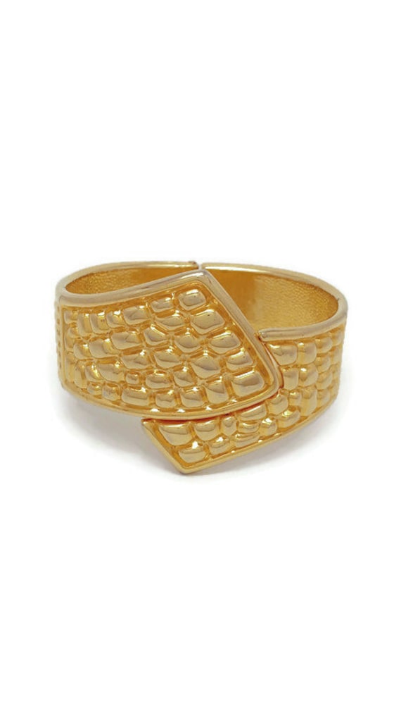 Chunky Gold Vintage Cuff Bracelet