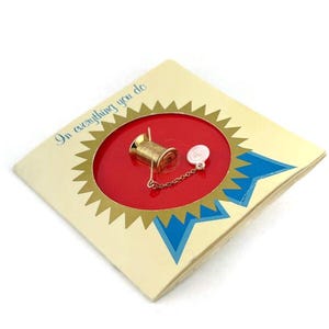 Vintage AVON Sewing Pin: Needle, Thread & Button - Quilter Gift