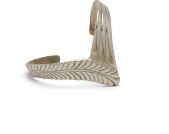 Silver Angel Wing Vintage Cuff Bracelet