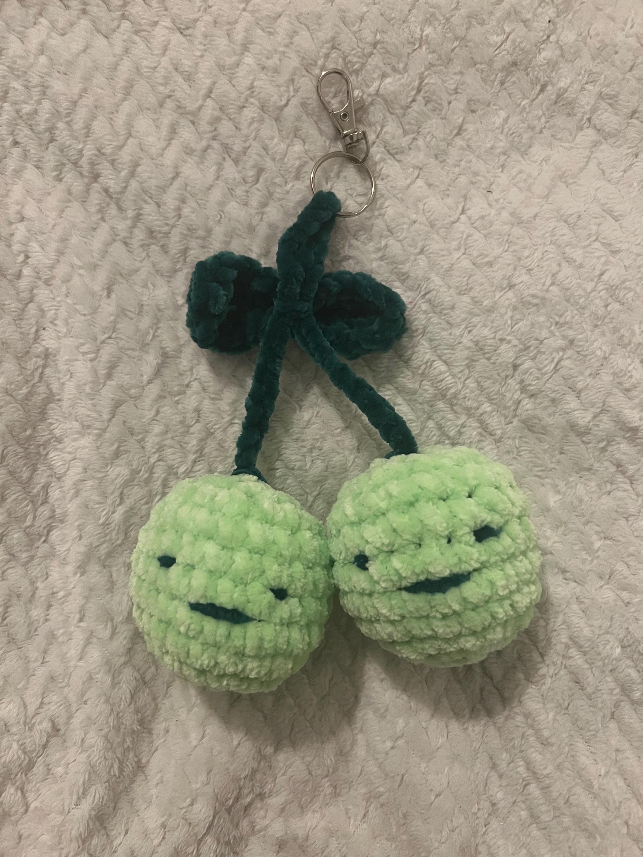 Crochet Smiski Cherries Bag Charm - Etsy