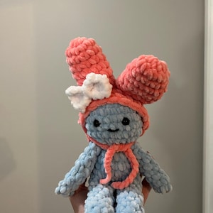 crochet smiski inspired poseable plushie