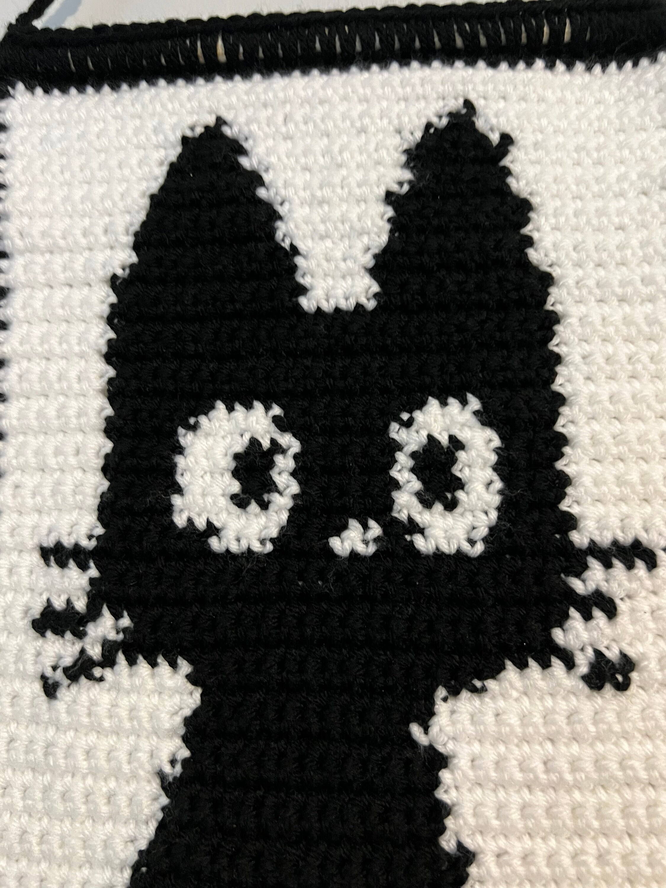 Crochet Kiki's Delivery Service Jiji Inspired Tapestry/wall