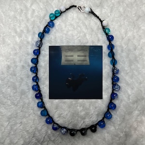 crocheted billie eilish “hit me hard and soft” inspired beaded necklace