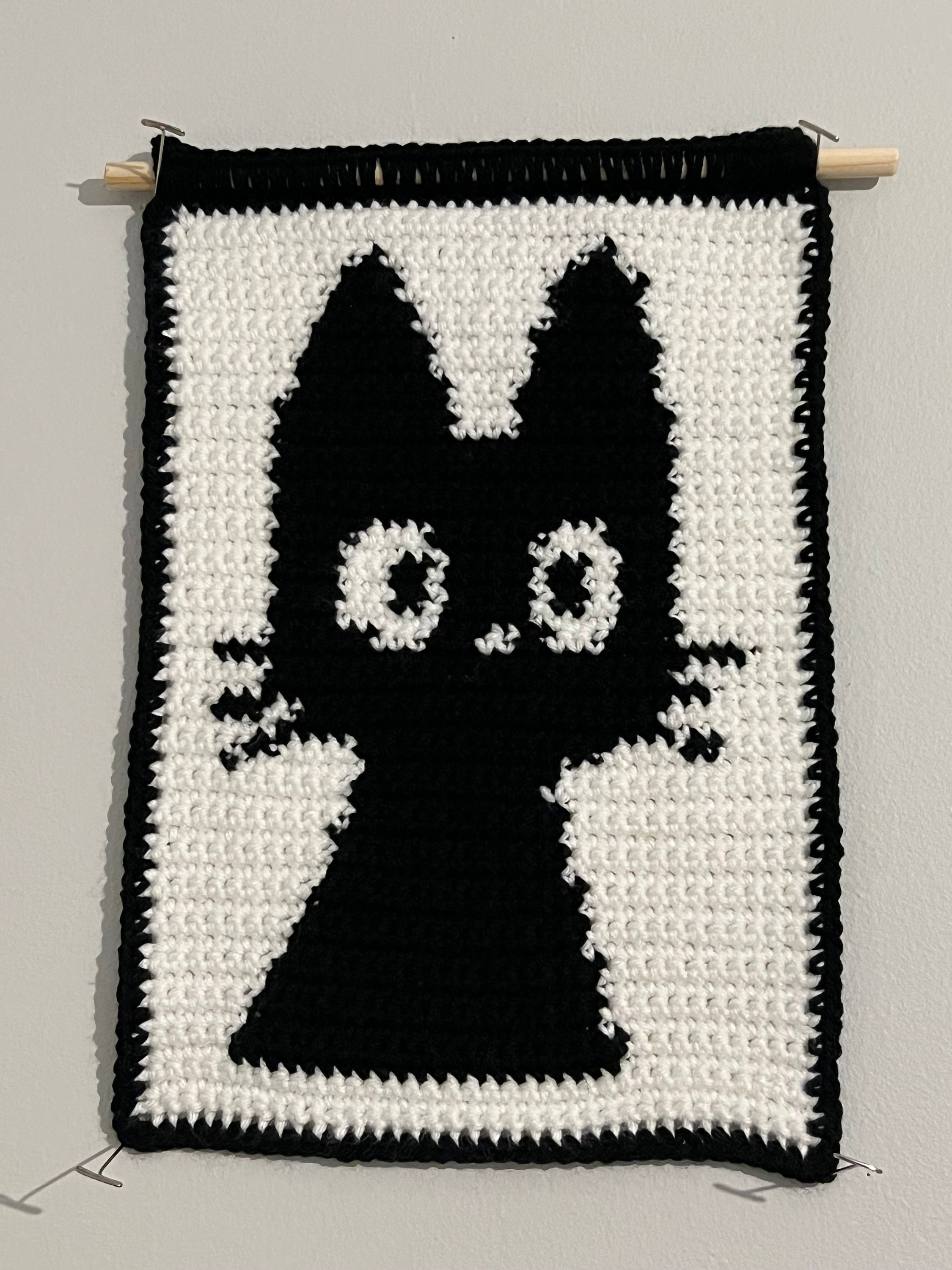 Crochet Kiki's Delivery Service Jiji Inspired Tapestry/wall