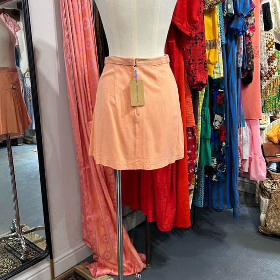 Vintage 60s peach mini MOD skirt UK 6-8 - image 3
