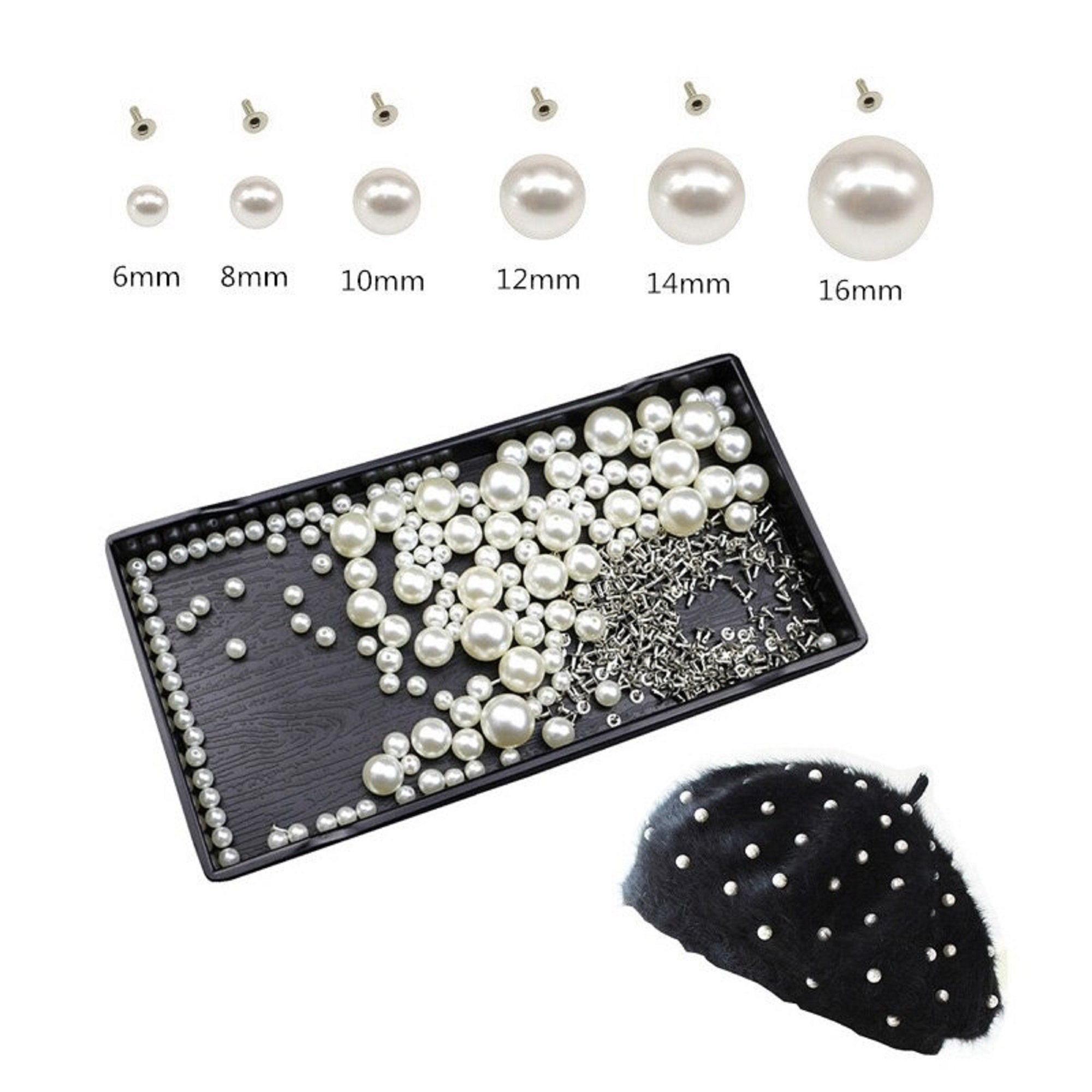 EXCEART 150 Pairs Pearl Rivets Faux Pearls Rivets Pearls for Clothing Studs  for Clothing Pearl Studs Buttons Half Hole Pearl Studs Rivets for Fabric  Set Rivet Abs Single Hole Bride - Yahoo Shopping