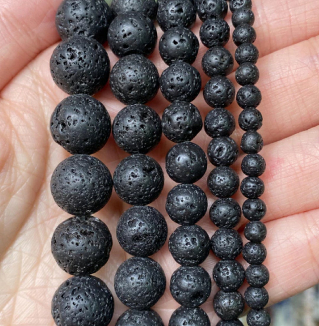 Oval Lava Beads for Jewelry Making Volcanic Rock Lava Beads Natural Lava  Rock Beads Aprox Size 12x8.5-9mm 