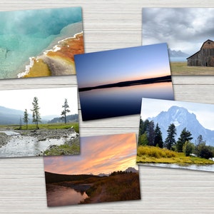 Cartes vierges... Un aperçu de Yellowstone et des Tetons