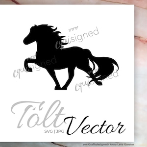 Plotterdatei | Tölter Isländer | .jpg .svg | Vektor Download