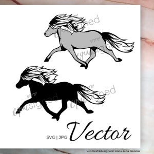 Plotter file | Passer Icelandic Horse | .jpg .svg | Vector Download Tölter