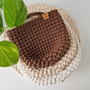 Crochet Hanging Baskets, Home Wall Decoration, Hallway Hanging Storage Bag, Bathroom Storage, Housewarming Present, Autumn Decor image 7