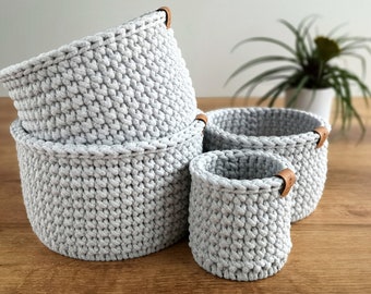 Storage Basket, Bathroom Storage, Baby Room Organizer, Kids Room Storage, Basket for Cosmetics, Crochet Basket Storage, Housewarming Gift