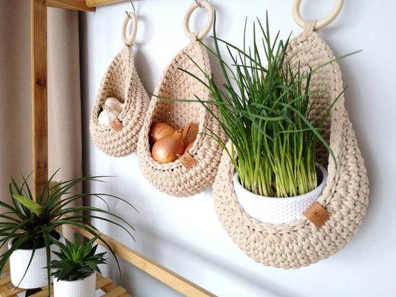 Hanging Baskets Bathroom Organization