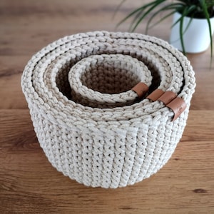 Storage Basket, Bathroom Cosmetics Storage, Baby Room Organizer, Nursery Storage, Crochet Basket Storage, Autumn Decor, Christmas Gift Bild 7