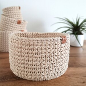 Storage Basket, Bathroom Cosmetics Storage, Baby Room Organizer, Nursery Storage, Crochet Basket Storage, Autumn Decor, Christmas Gift image 4