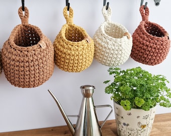 Wall Hanging Basket, Kitchen Storage, Kitchen Vegetables Bag, Crochet Home Decor, Housewarming Gift, Mother's Day Gift