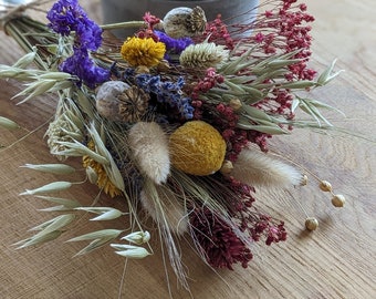 Mother's Day gift dried flower bouquet with heart made of zinc guest gift souvenir gift idea dried flowers