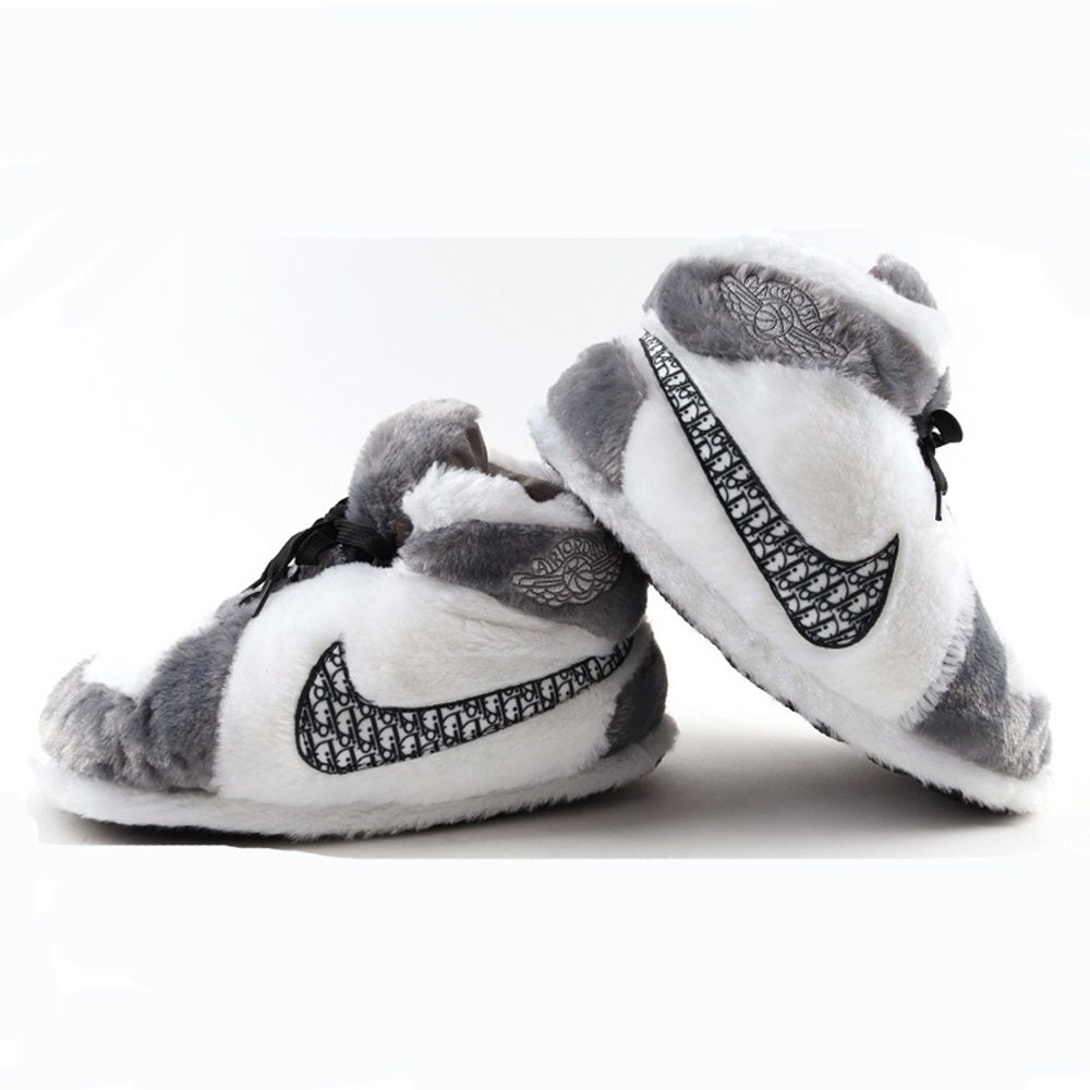 AJ1 Monogram Detail Sneaker Slippers Etsy