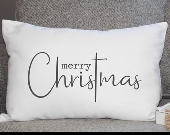 Merry Christmas Pillow | Christmas Pillow Cover | Holiday Gift Item | Decorative Pillow Cover | Throw Pillow |