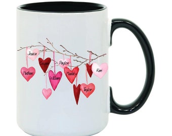 Heart Mug | Personalized Coffee Cup | Mother's Day gift | Gifts for Mom | Valentine coffee mug | Valentines Mug |