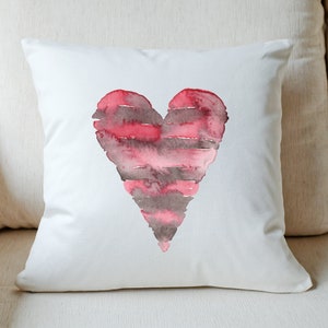 Striped Heart Pillow Cover | Heart Pillow cover | Valentines Pillow Cover | Valentines Decor| Be Mine | Decorative Pillow Cover
