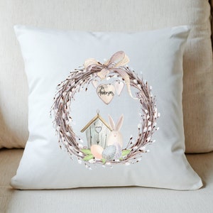 Personalized Spring Pillow Cover | Easter Pillow Cover | Easter Decor| Birdhouse pillow | Decorative Pillow Cover