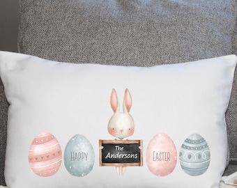 Happy Easter Pillow Cover | Easter Pillow Cover | Bunny pillow Cover | Easter Decor | Easter Outdoor Pillow Cover