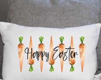 Easter Pillow Cover | Carrot Pillow Cover | Lumbar Decor| Easter Accents| Decorative Pillow Cover