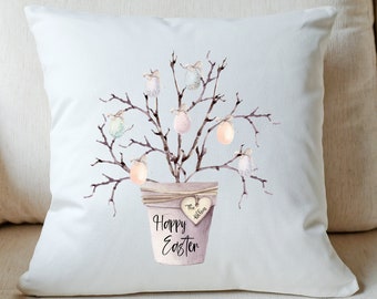 Potted Egg Tree Pillow Cover | Easter Pillow Cover | Easter Decor| Personalized Easter Piller | Decorative Pillow Cover