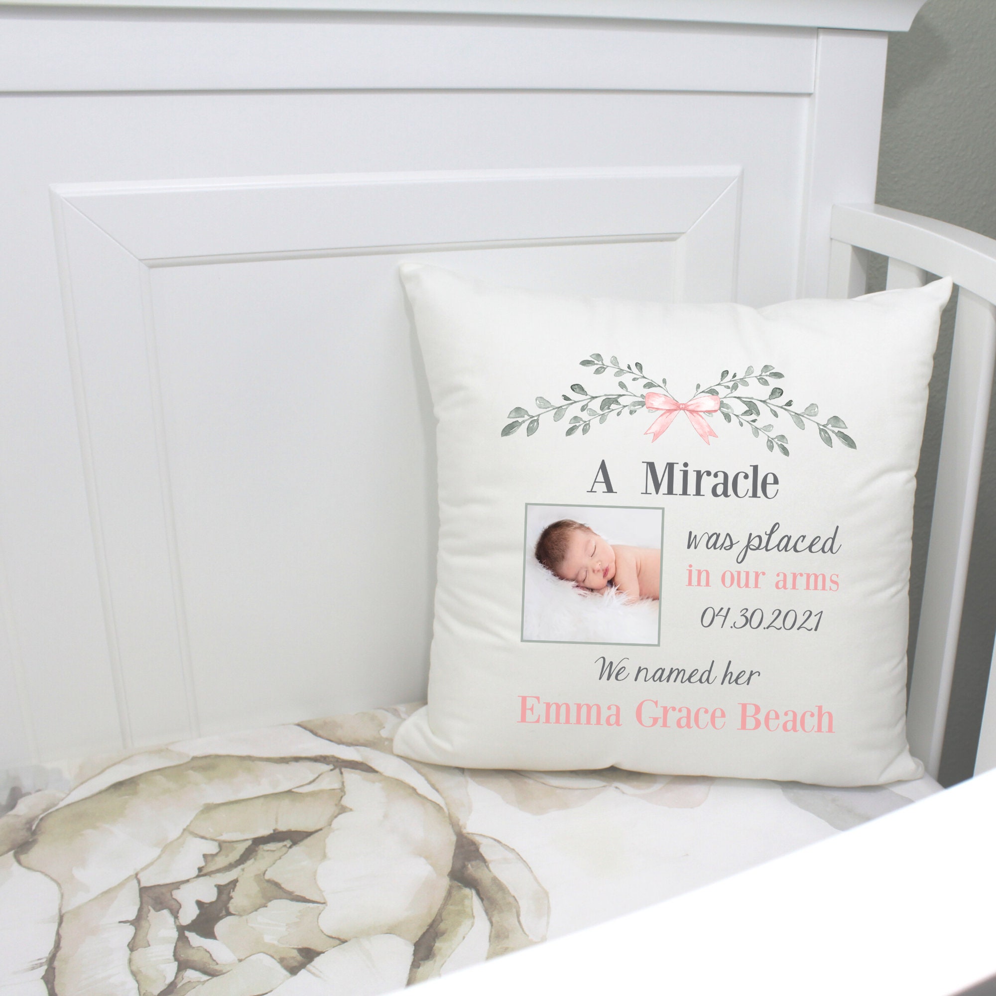 Custom Nursery Pillow Baby Stat Pillow Baby Pillow Cover Nursery Pillow