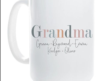 Grandma Coffee Mug | Personalized Mugs | Gifts for Grandma | Mothers Day Gift for Grandma | Mothers Day Gift for Mom