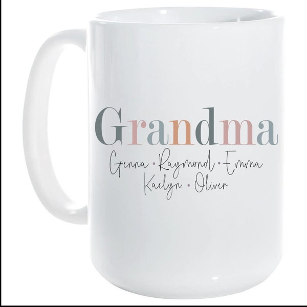 Grandma Coffee Mug | Personalized Mugs | Gifts for Grandma | Mothers Day Gift for Grandma | Mothers Day Gift for Mom