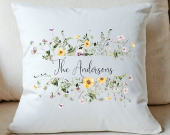 Personalized Spring Pillow Cover | Spring Pillow Cover | Spring Decor| Decorative Pillow Cover | Floral Pillow Cover