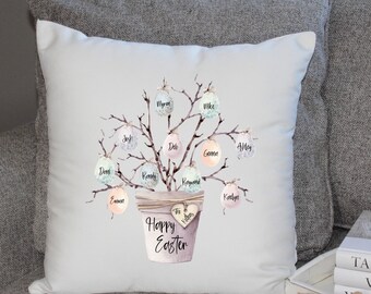 Personalized Egg Tree Pillow Cover | Easter Pillow Cover | Easter Decor| Personalized Easter Pillow | Decorative Pillow Cover