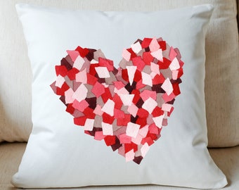 Heart Pillow Cover | Valentines Pillow Cover | Valentines Decor | Heart Pillow Cover| Be Mine | Decorative Pillow Cover