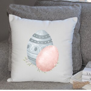 Egg Pillow Cover | Watercolor Egg Pillow Cover | Easter Decor | Decorative Pillow Cover