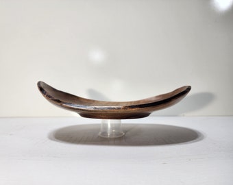 walnut bowl | walnut dish | natural edge | live edge | walnut wood art | walnut decor | conversation piece | center piece | winged bowl.