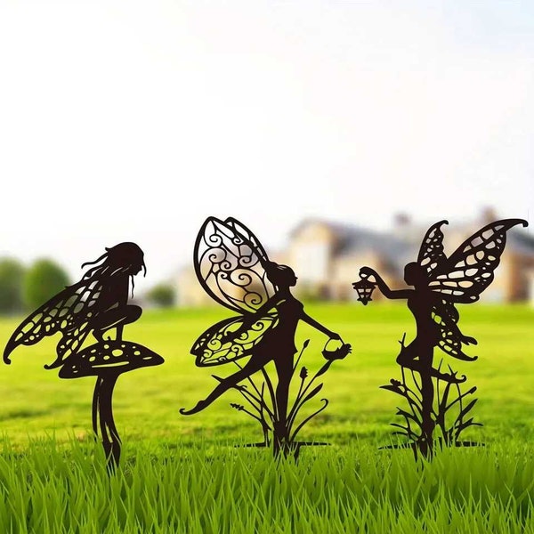 Décoration d'extérieur en métal Garden Fairy pour votre terrasse et votre pelouse