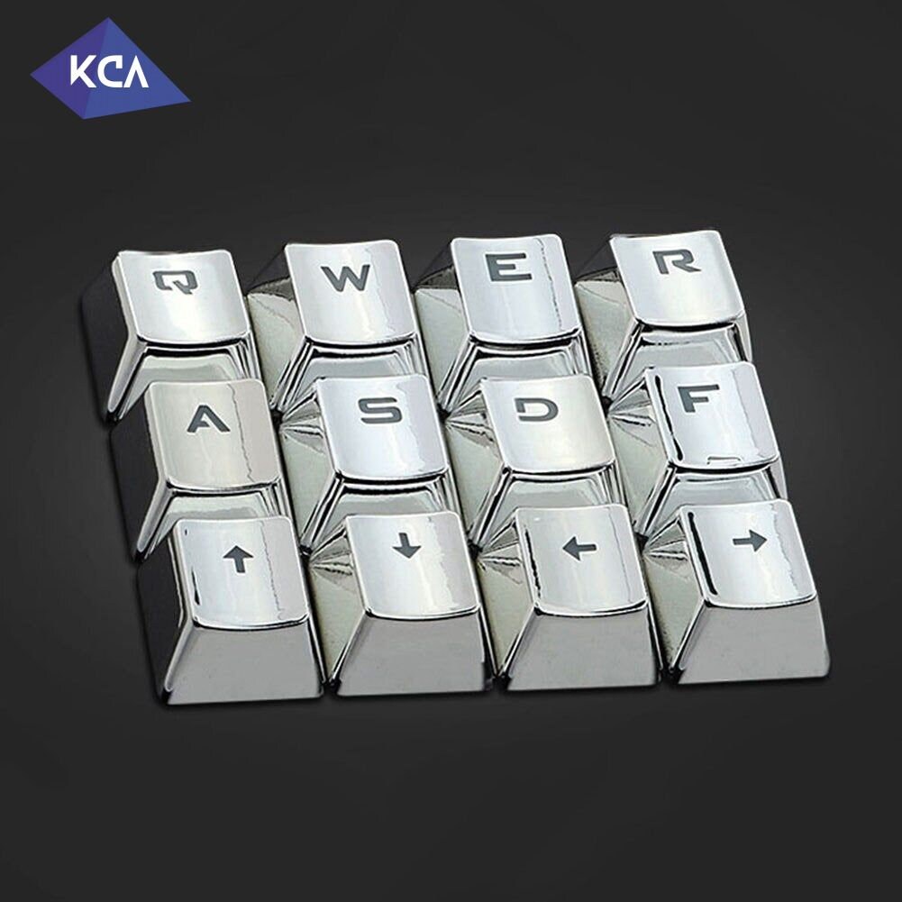 Silver Plated Key Caps MX Cherry QWER ASDF Arrow Keycaps Etsy