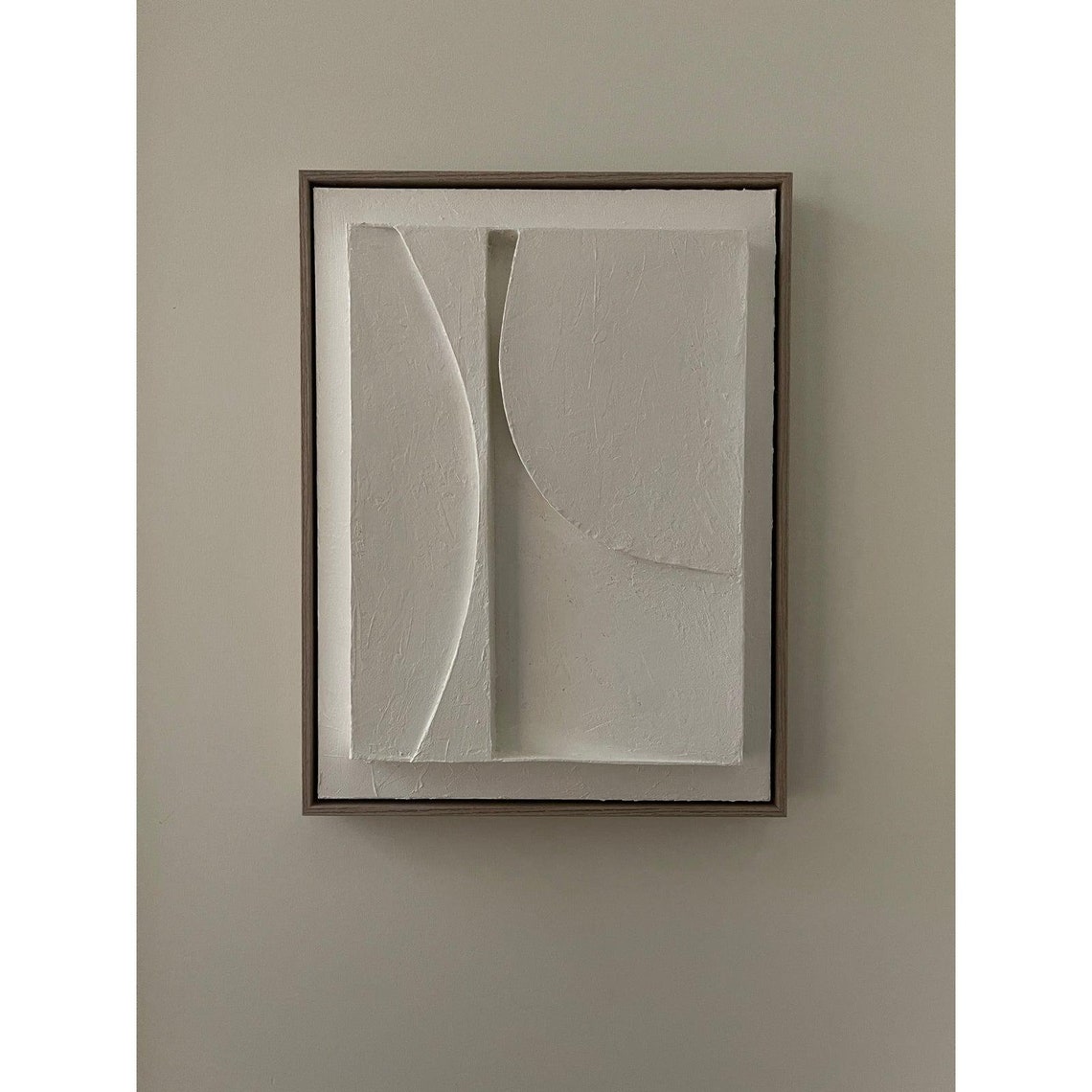 Contemporary Minimalist Abstract Plaster Relief Painting Etsy