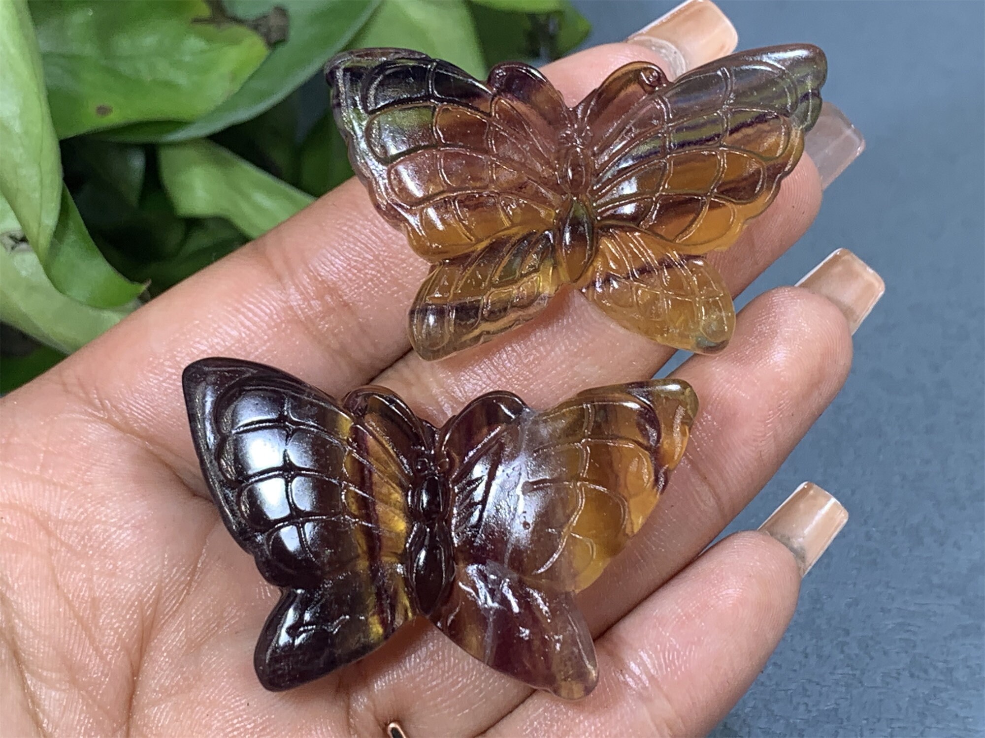 Beautiful Nature Fluorite Hand Carved Butterfly Beautiful Nature Fluorite Hand Carved Butterfly