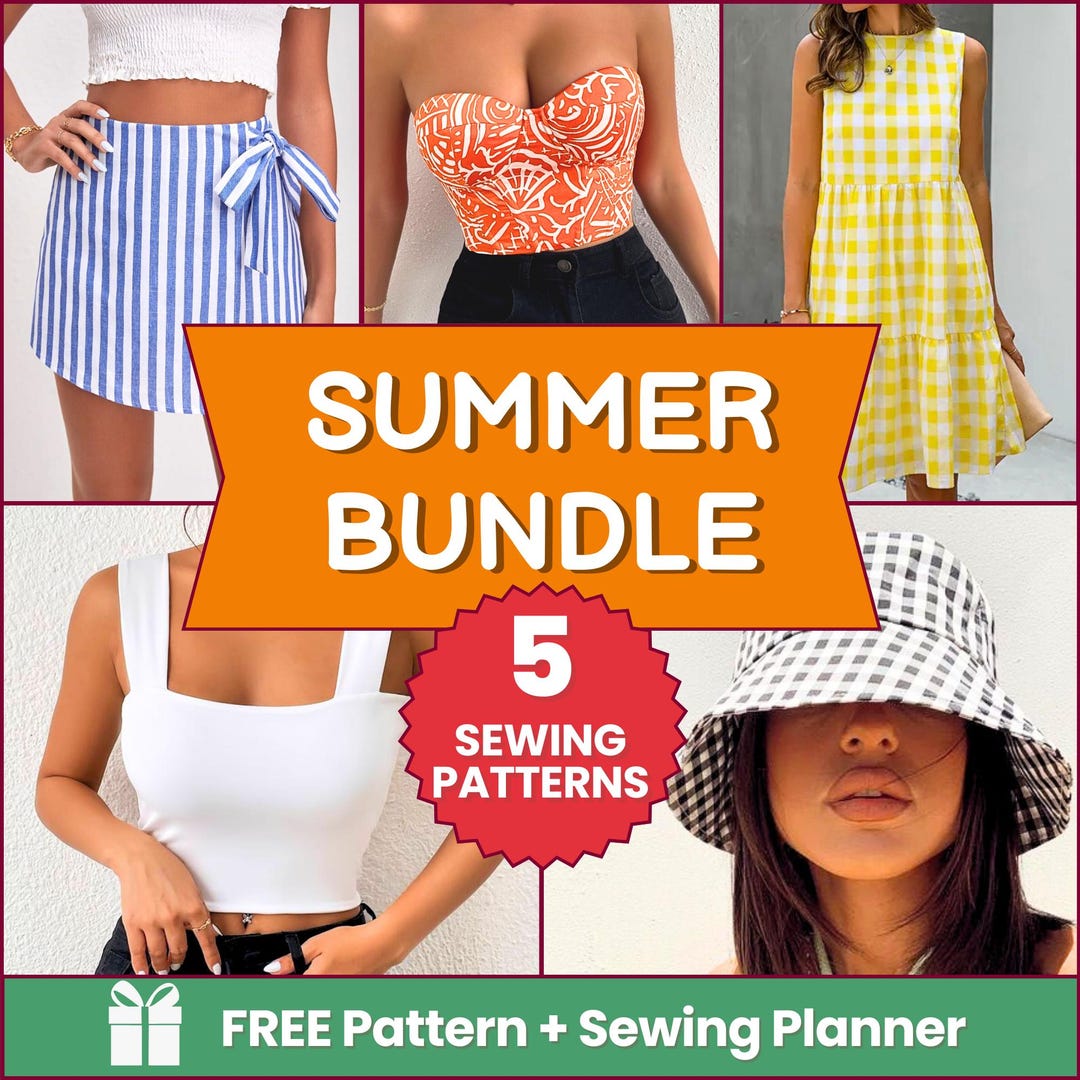 Women Sewing Patterns Bundle | Beginner Sewing Top | Easy Sewing ...