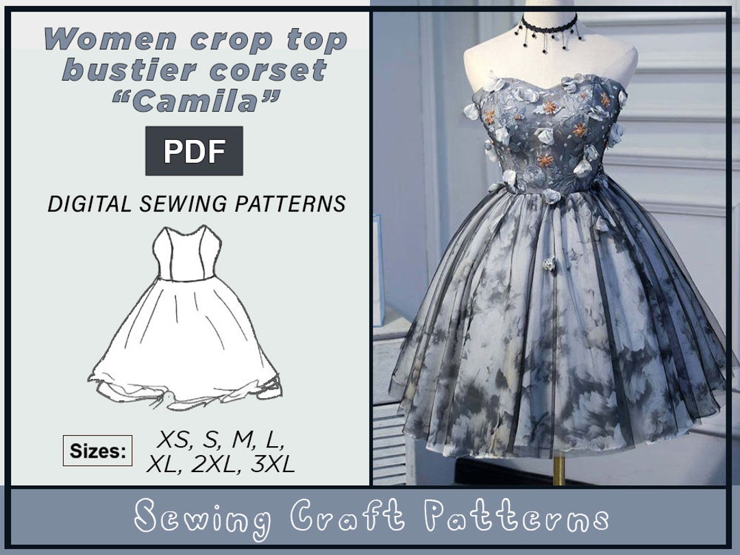 Sewing PATTERN Women Wedding/prom Dress, Pack Size XS to 3XL, PDF